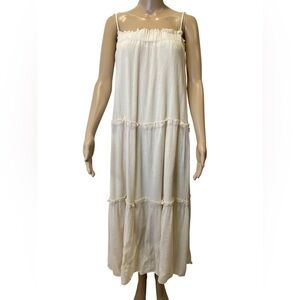 Judith March Sleeveless Beige Maxi Dress size L